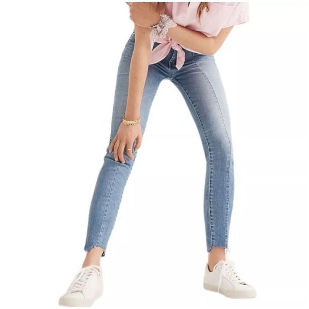 MADEWELL | 9" High-Rise Skinny Jeans Distressed-Hem Edition | Size 28 /‎ 6